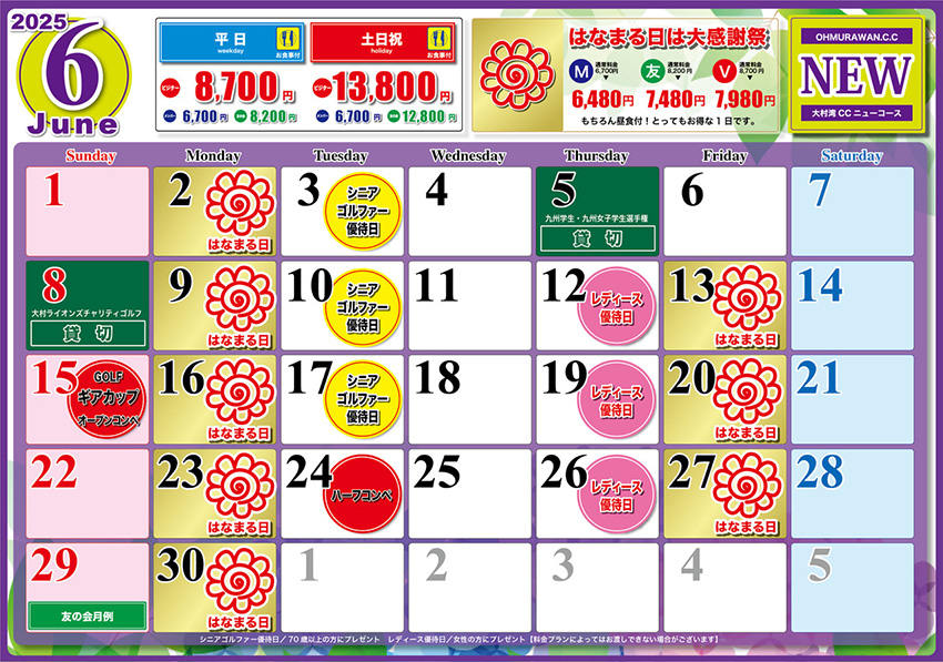 ニューコース6月